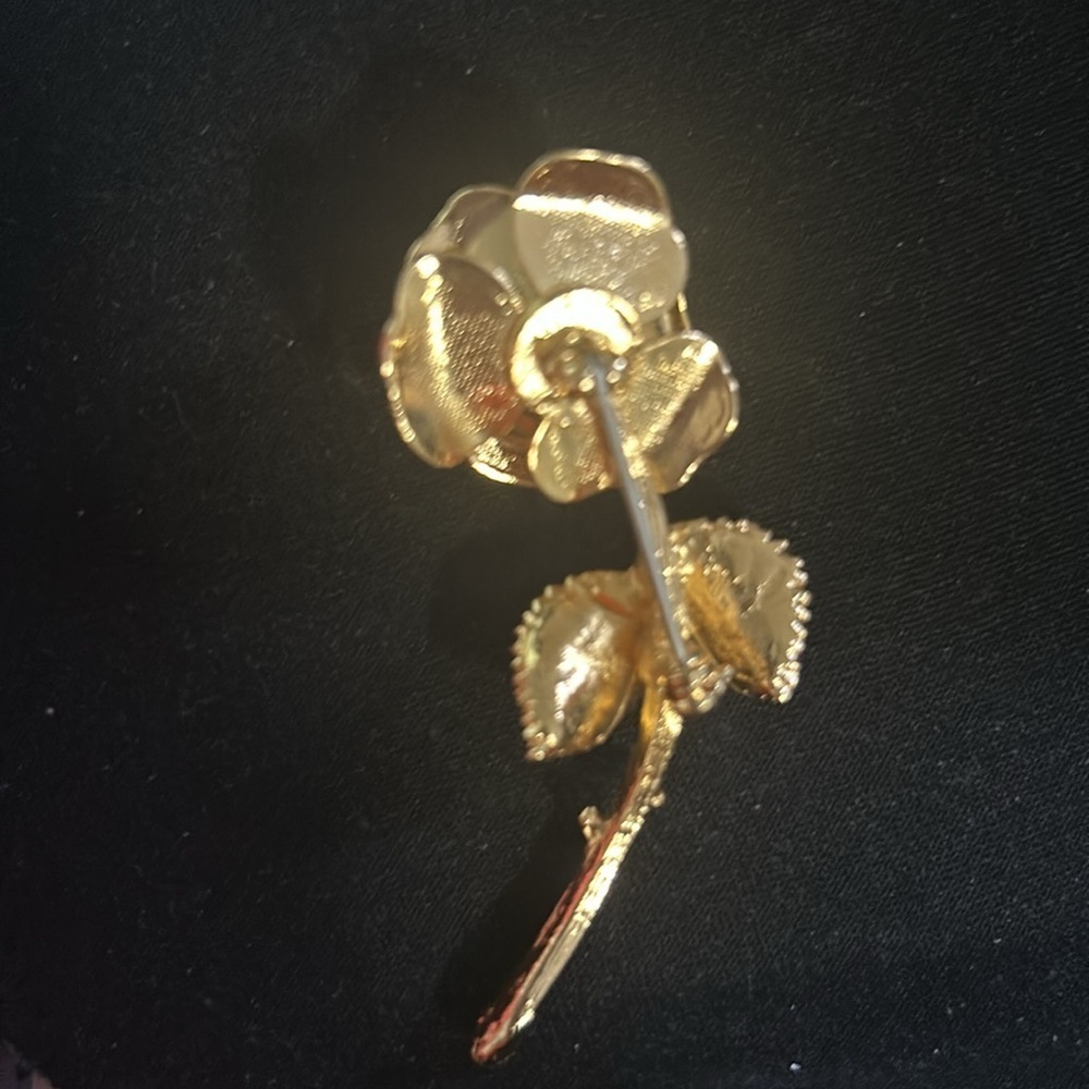 Vintage People's Rose Brooch - Picture 3 of 4